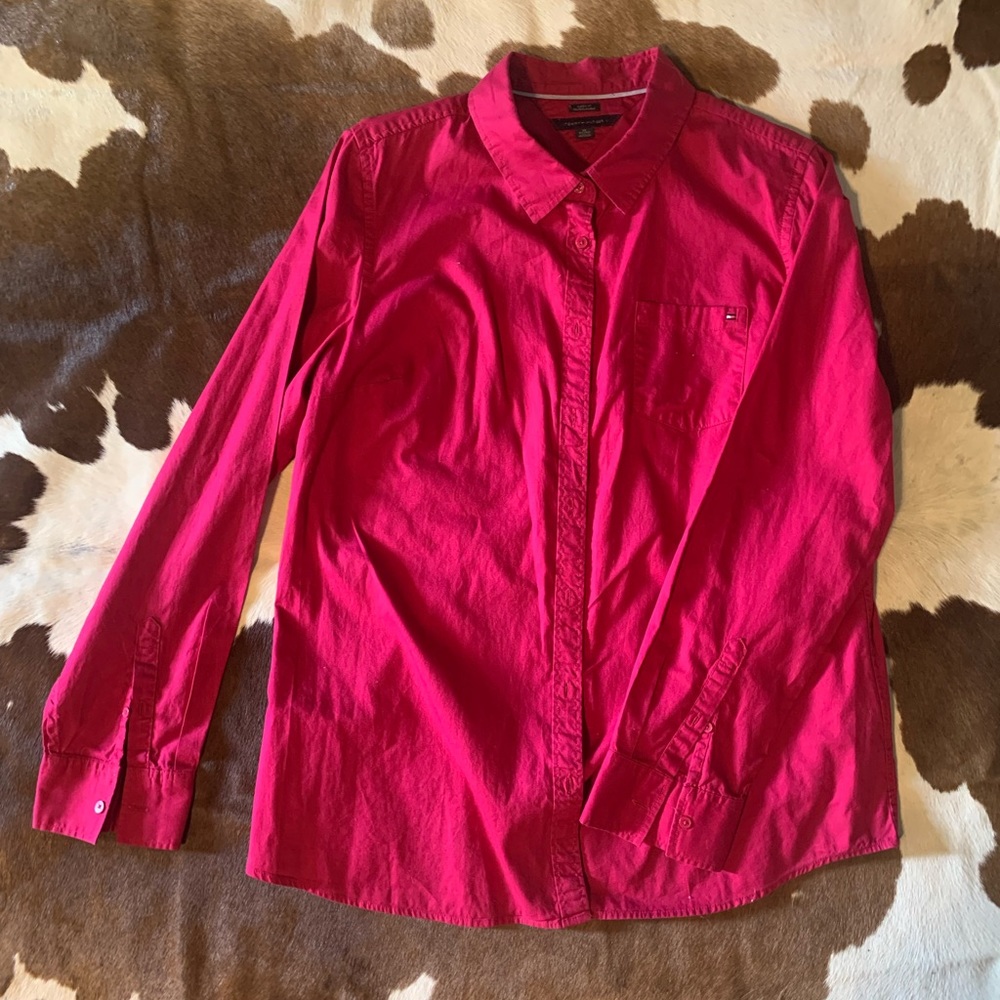 Pink Tommy Hilfiger Button Down